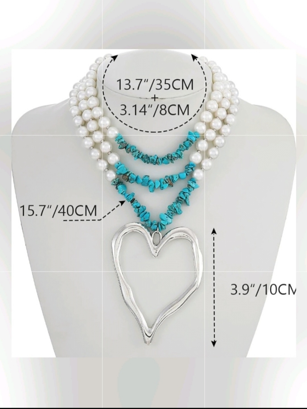 Heart Pendant Necklace with Your Choice Gold or Silver Heart Blue, Red, Or Other - Picture 7 of 17